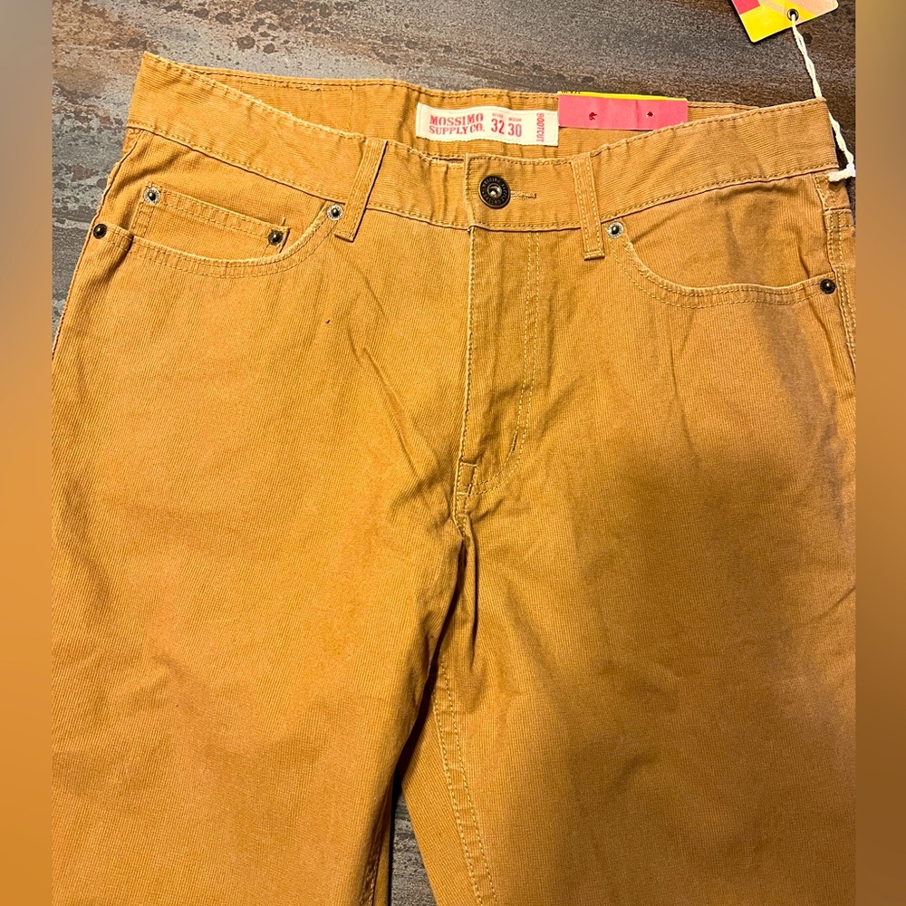 🤎👖MOSSIMO Light Brown Brushed Corduroy Relaxed Bootcut Jeans Pants  NWT